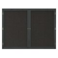 United Visual Products Double Door Indoor Enclosed Easy Tack Bo UV303EZ-BLUE-BLACK